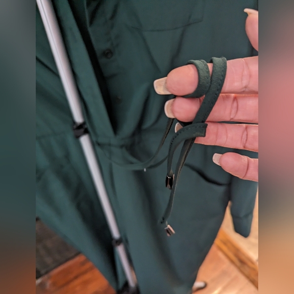 Emerald green one piece jumpsuit size L - Picture 2 of 8